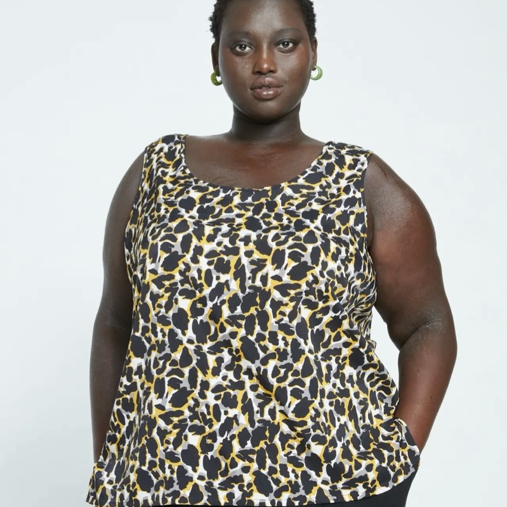 Cooling stretch cupro tank leopard NWT